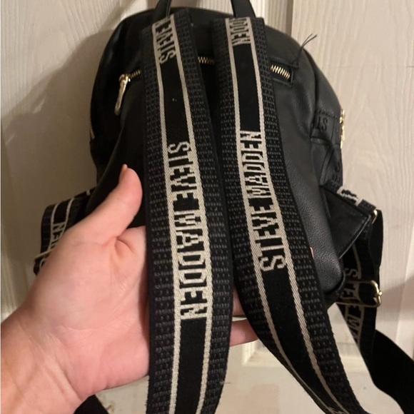 Steve Madden Embossed Black Backpack - Picture 4 of 4